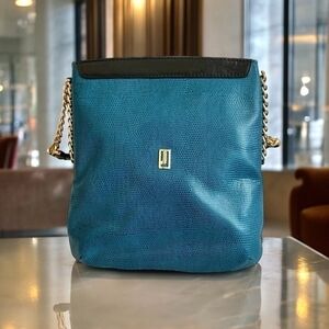 Women’s Bag Jafferjees Turquoise Black Snake Skin Shoulder Bag Crossbody Bag